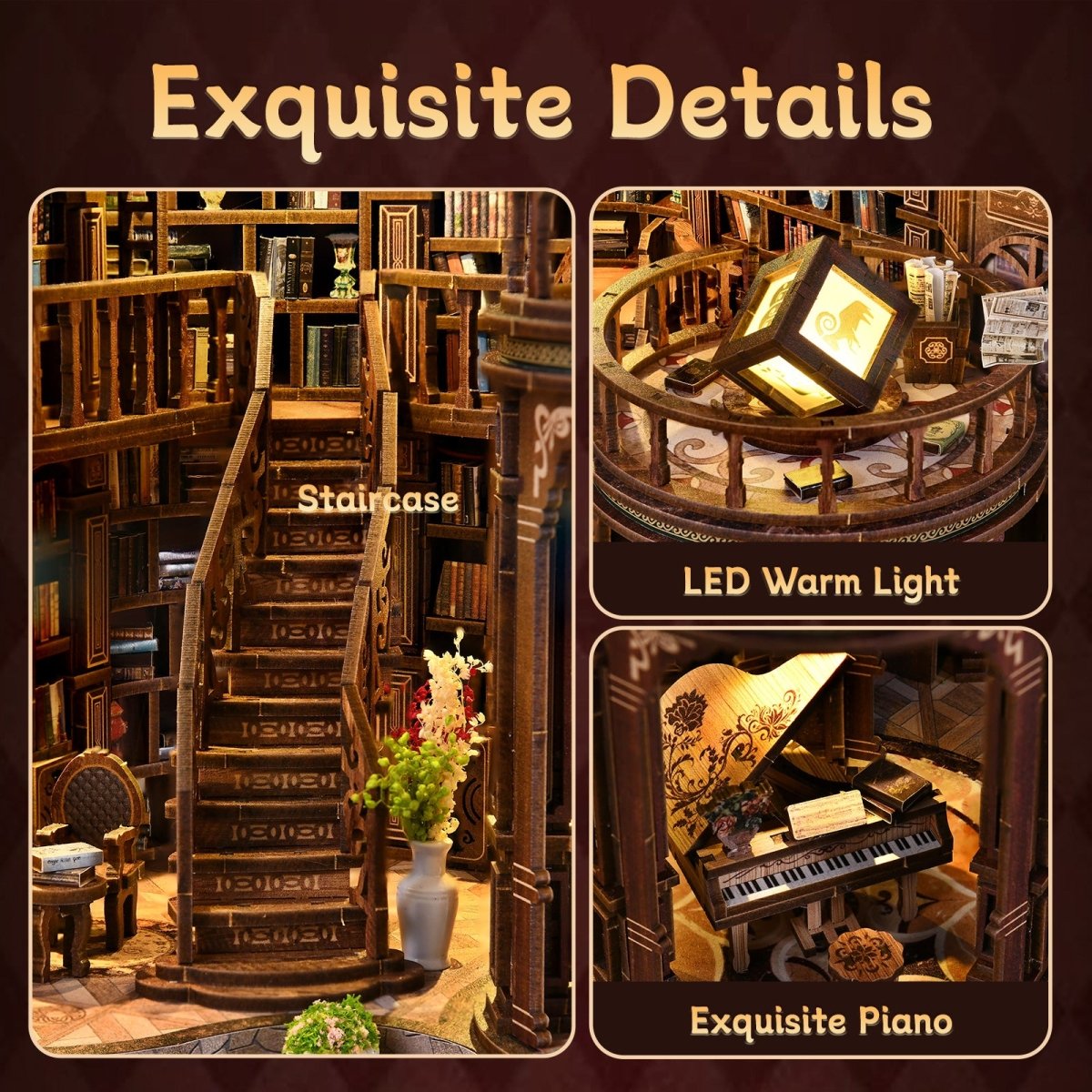 Dreamy Book Hall DIY Miniature House - KAAYEE Puzzle