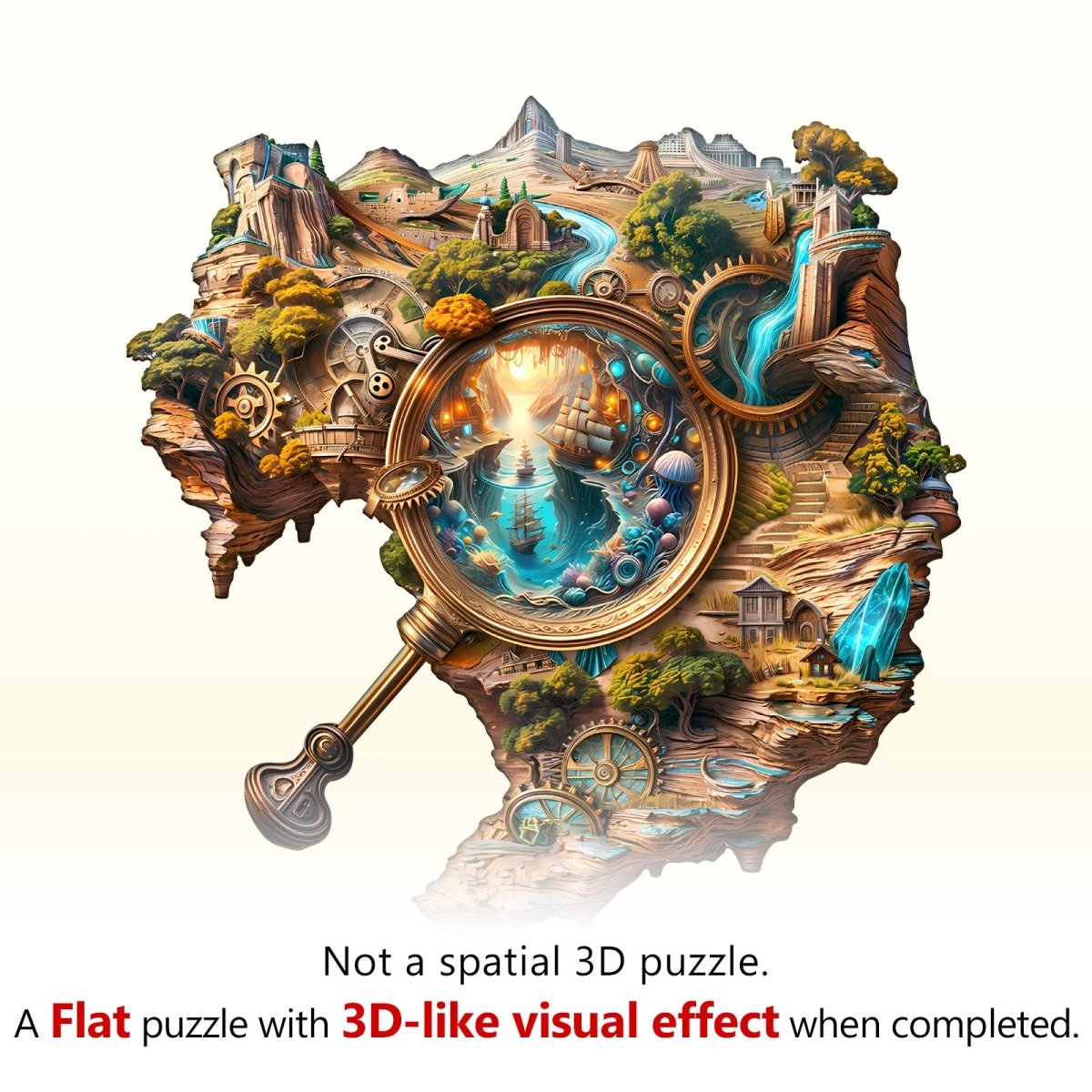 Explorer’s World - 1 Wooden Jigsaw Puzzle - KAAYEE Puzzle