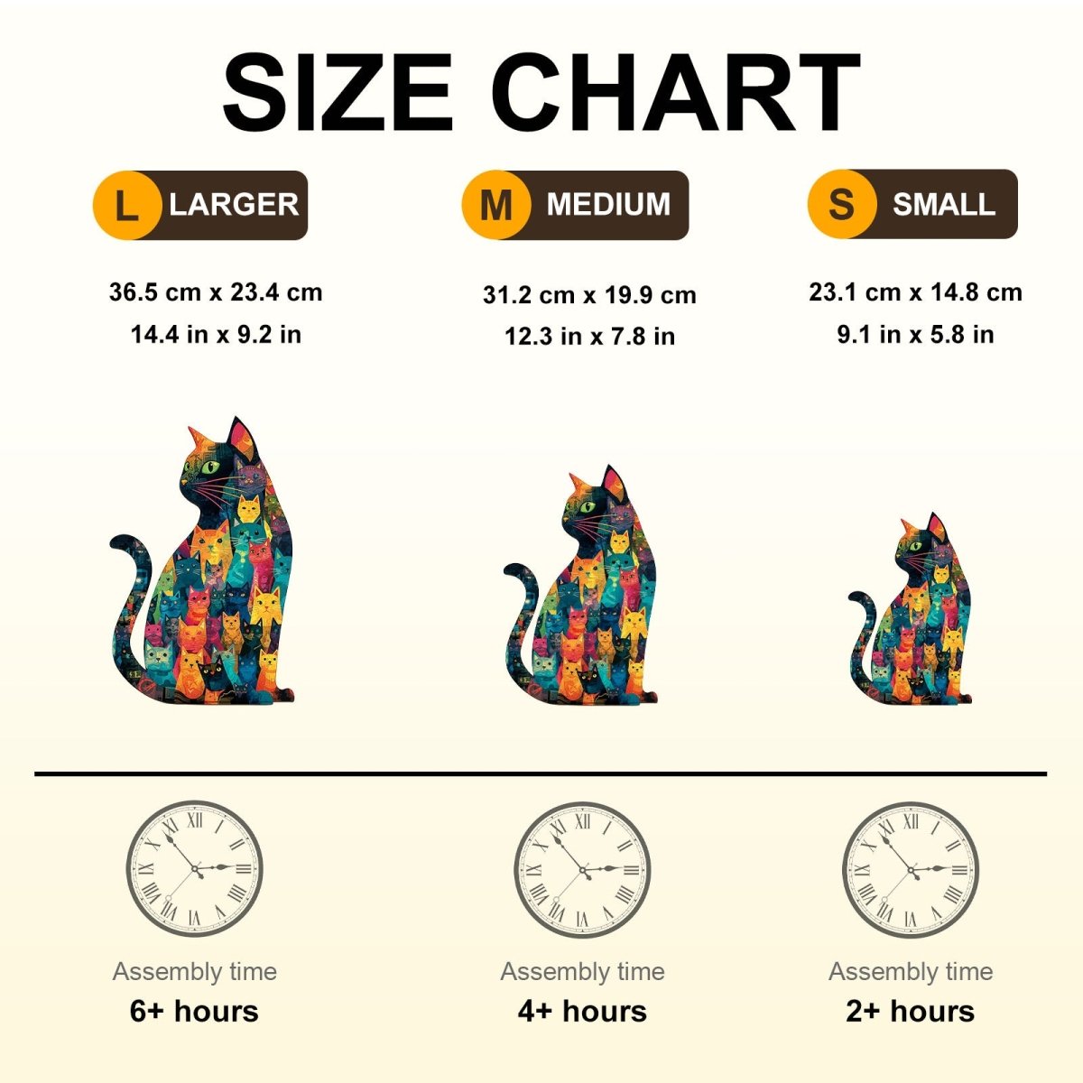 Feline Mosaic Wooden Jigsaw Puzzle - KAAYEE Puzzle