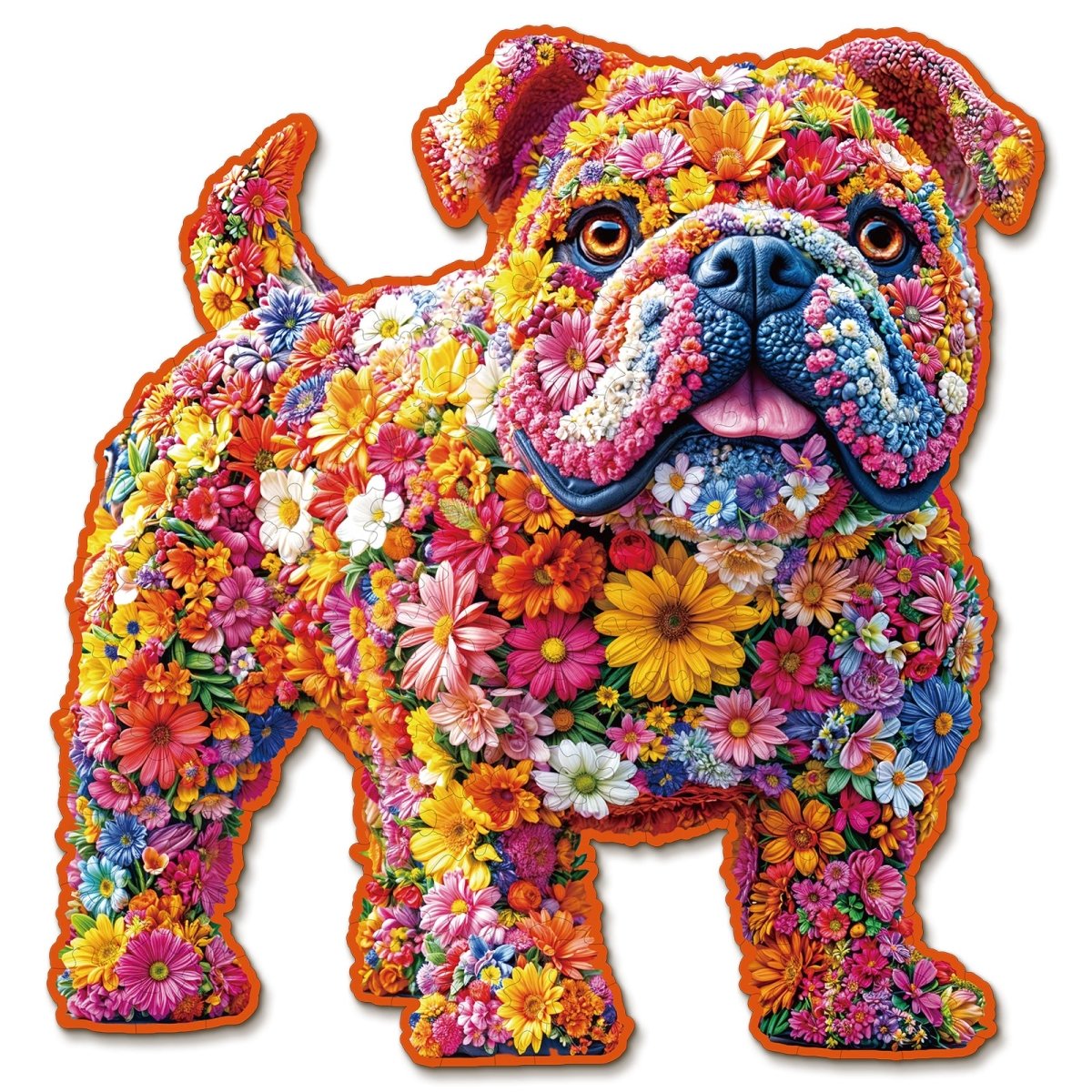 Flower Dog Wooden Jigsaw Puzzle - KAAYEE Puzzle