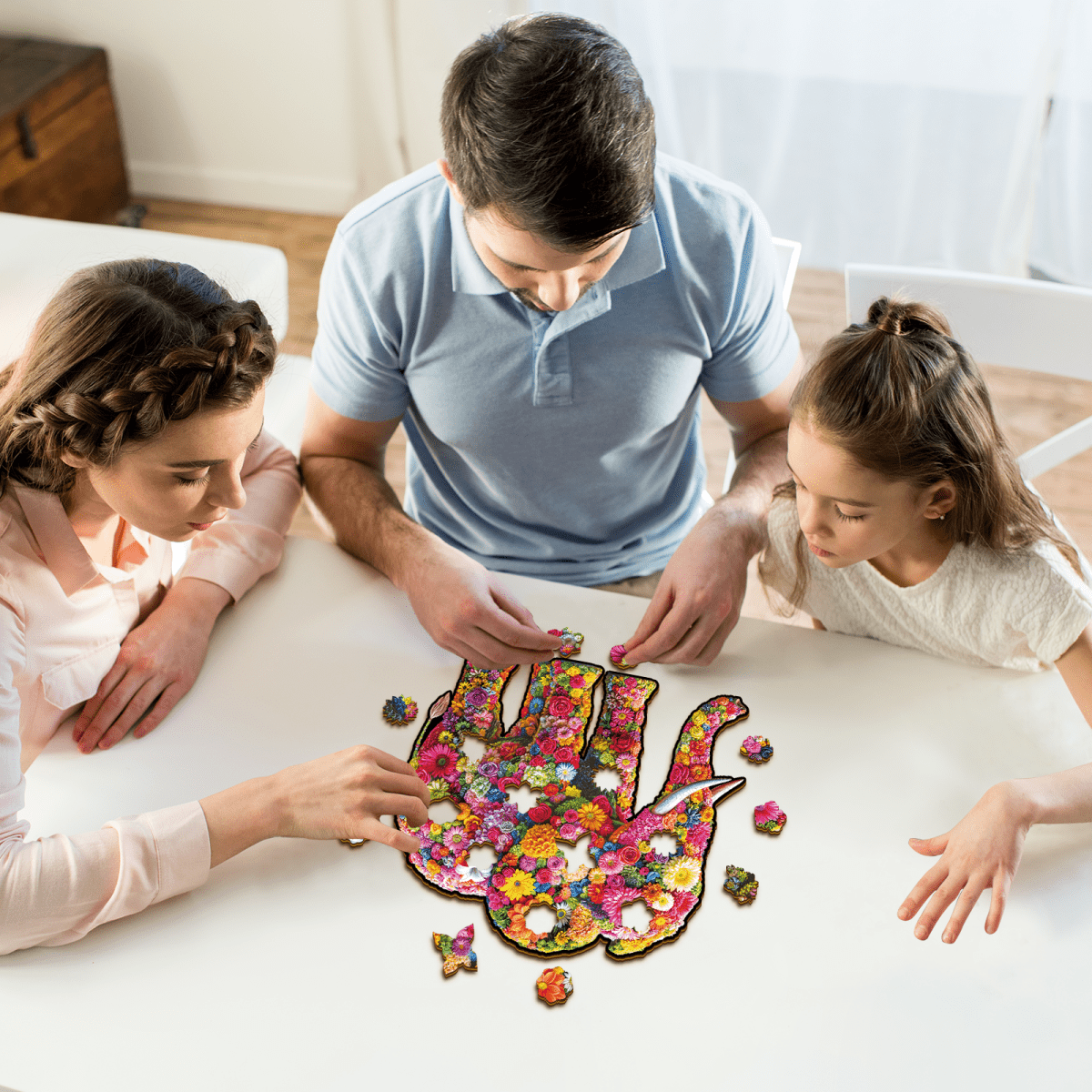 Flower Elephant Wooden Jigsaw Puzzle - KAAYEE Puzzle