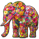 Flower Elephant Wooden Jigsaw Puzzle - KAAYEE Puzzle