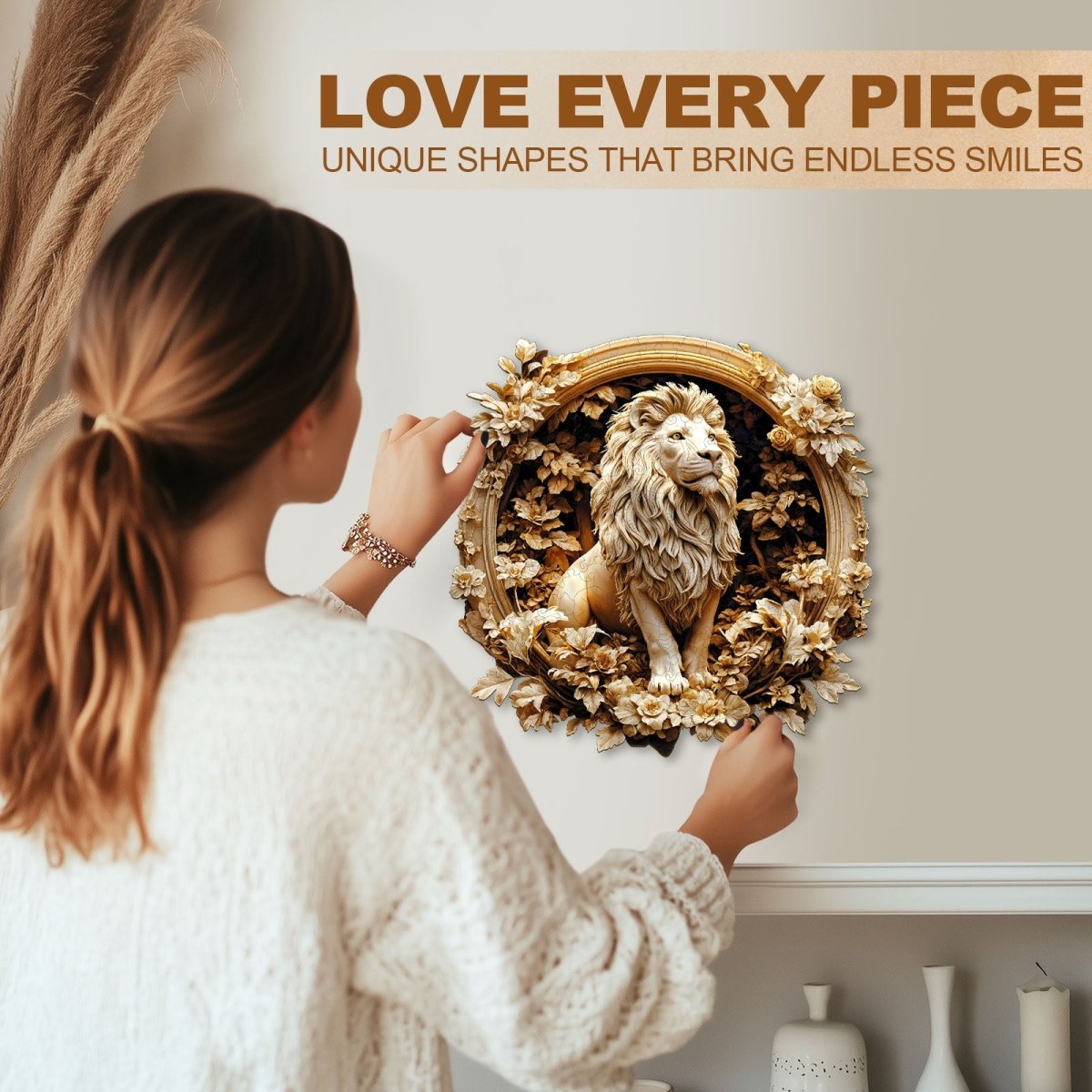 Forest lion Wooden Jigsaw Puzzle - KAAYEE Puzzle