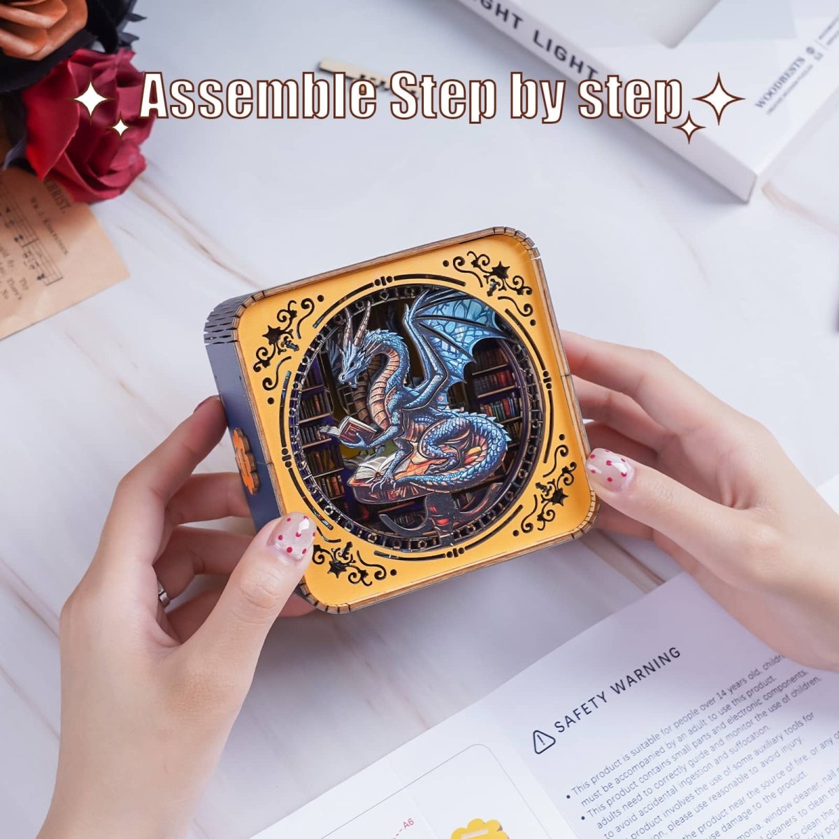 Library Dragon Night Light - KAAYEE Puzzle