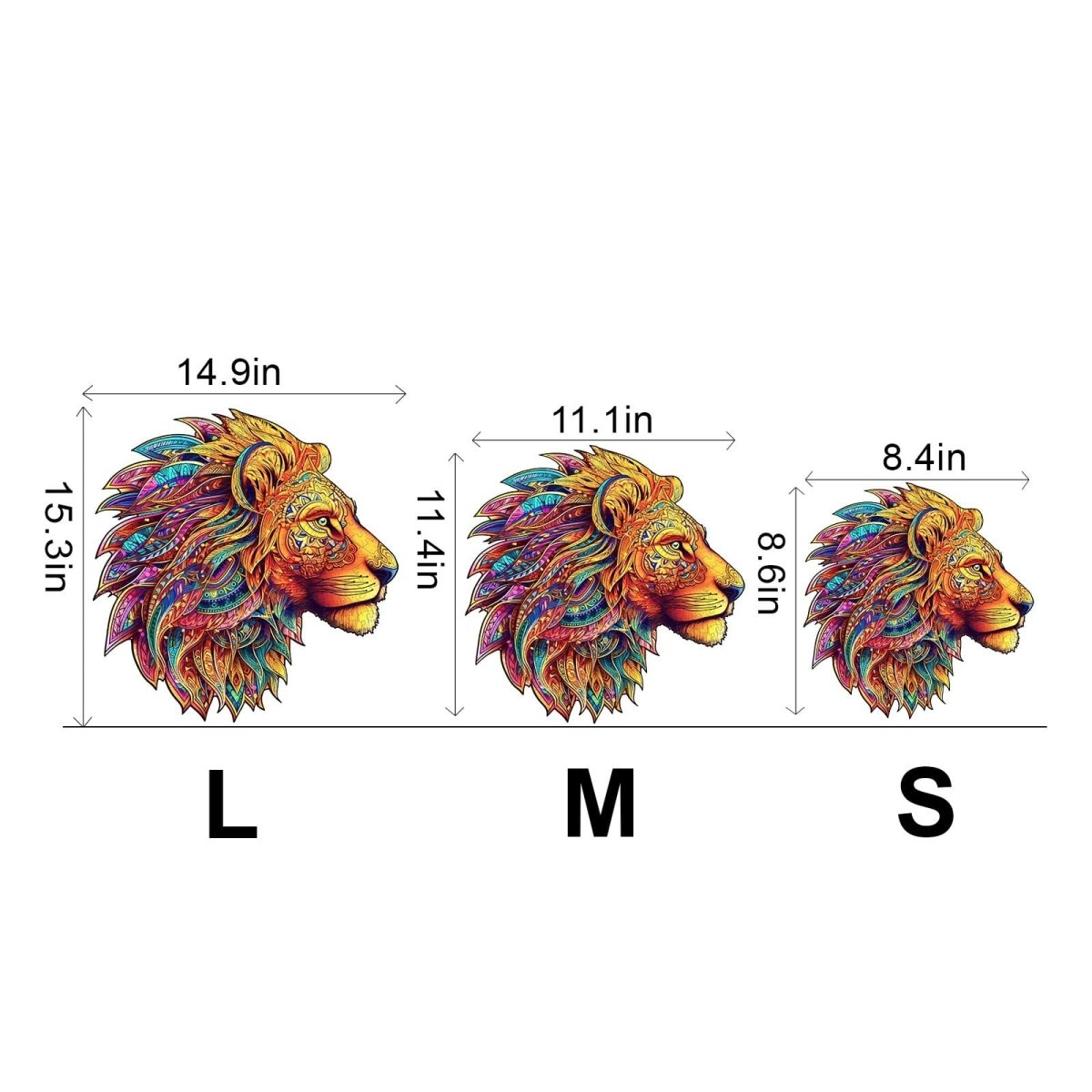 Mighty Lion Wooden Jigsaw Puzzle - KAAYEE Puzzle