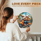 Motorcycle Granny - 2 Wooden Jigsaw Puzzle - KAAYEE Puzzle