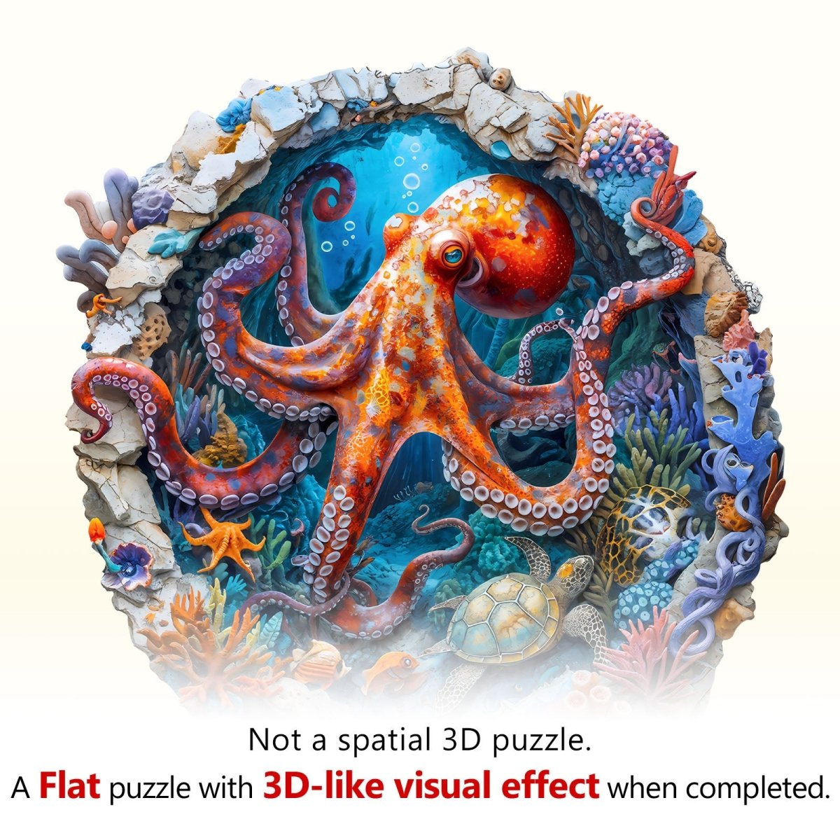 Octopus Haven Wooden Jigsaw Puzzle - KAAYEE Puzzle