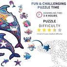Parent child Whale Wooden Jigsaw Puzzle - KAAYEE Puzzle