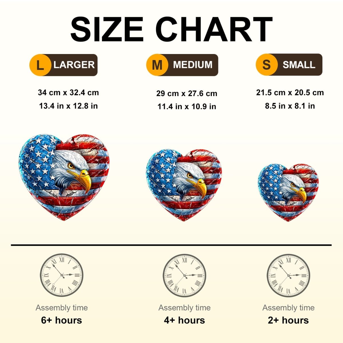 Patriotic Eagle - 1 Wooden Jigsaw Puzzle - KAAYEE Puzzle