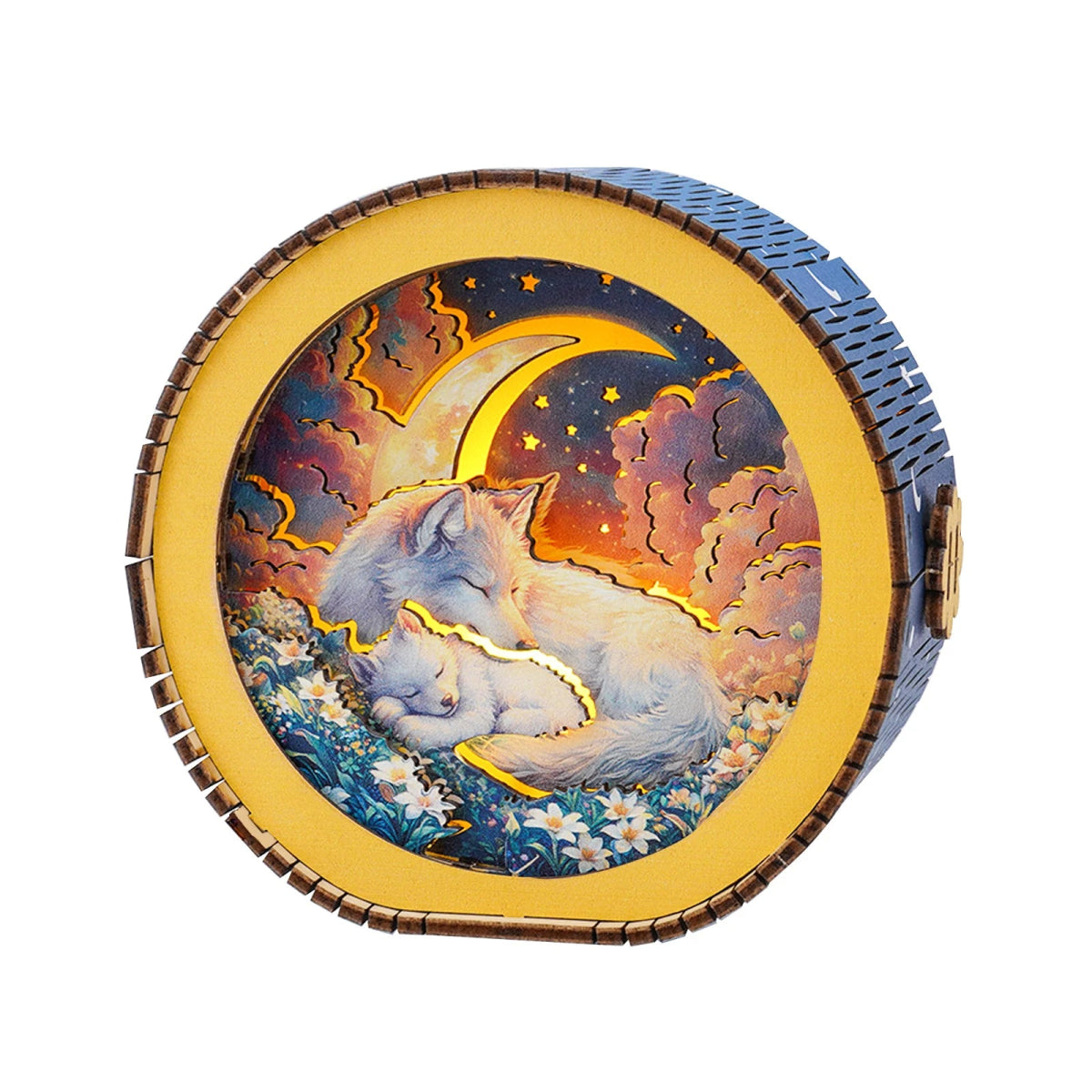 Sleeping Fox Family Night Light - KAAYEE Puzzle