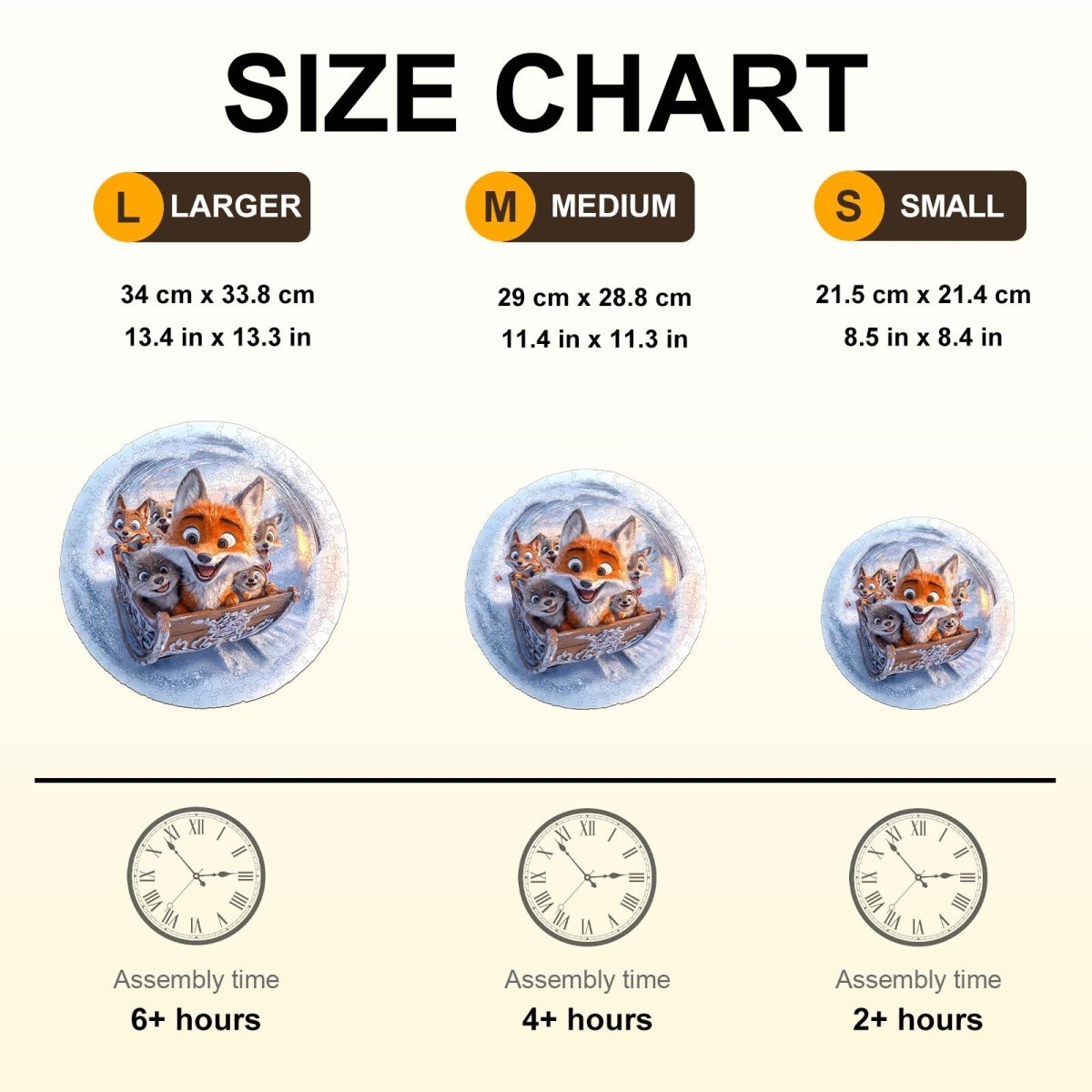 Sleigh fox Wooden Jigsaw Puzzle - KAAYEE Puzzle