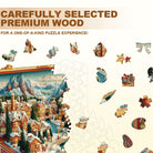 Suitcase Scenery - Christmas Wooden Jigsaw Puzzle - KAAYEE Puzzle