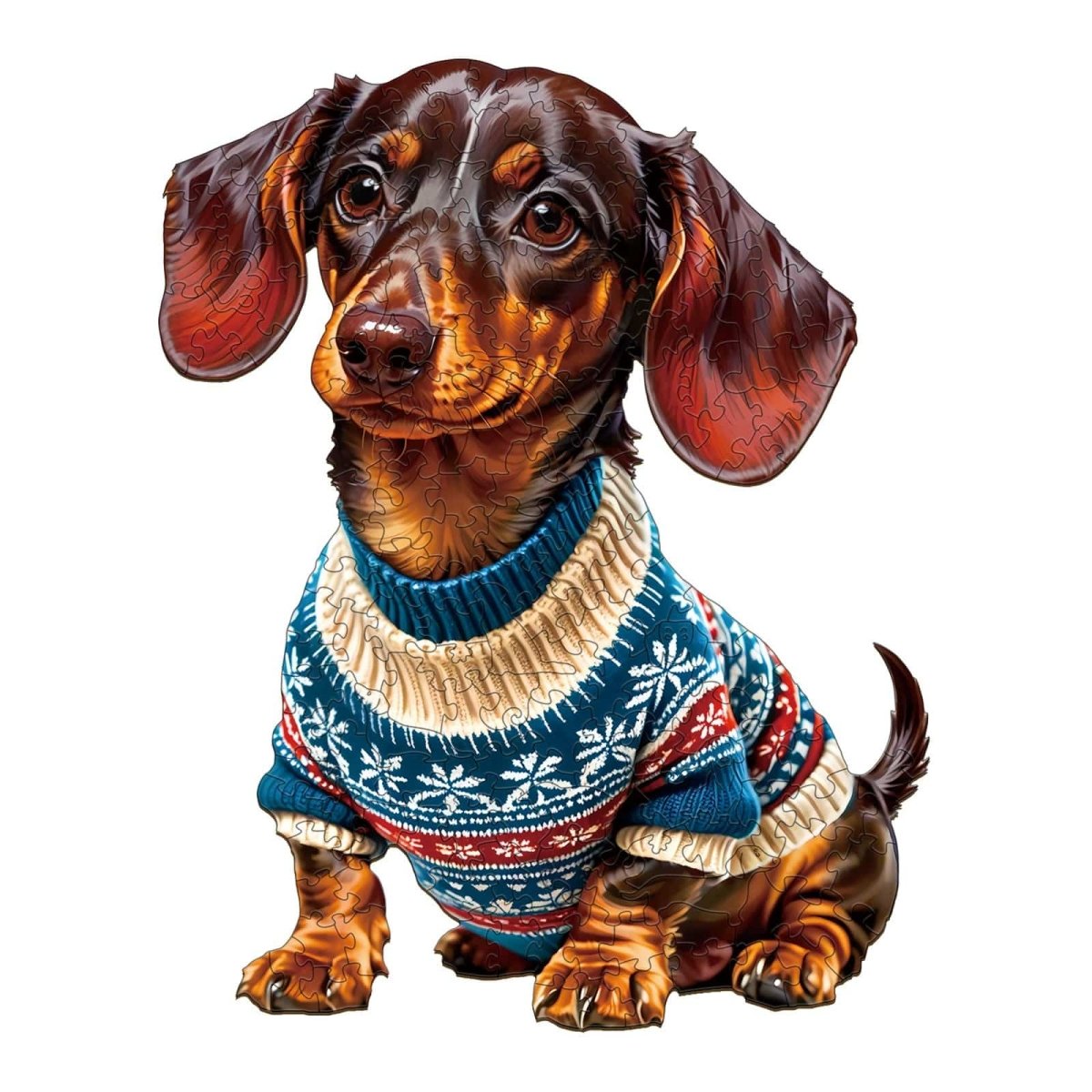 Trendy Dachshund Wooden Jigsaw Puzzle - KAAYEE Puzzle