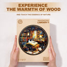 Whiskers Library - 1 Wooden Jigsaw Puzzle - KAAYEE Puzzle