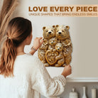 Woodcarve bear family Wooden Jigsaw Puzzle - KAAYEE Puzzle