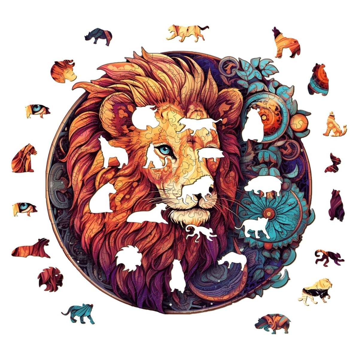 Yin Yang Lion 1 Wooden Jigsaw Puzzle - KAAYEE Puzzle